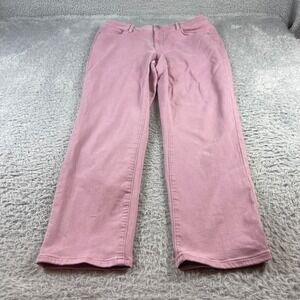 J.Jill Denim Authentic Fit Slim Ankle Pants Pink Size 16R Dusty Rose Mid Rise